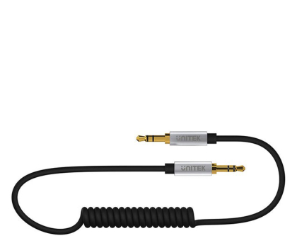 Kabel i złączka UNITEK Jack 3,5mm męski-męski 1m Y-C926ABK